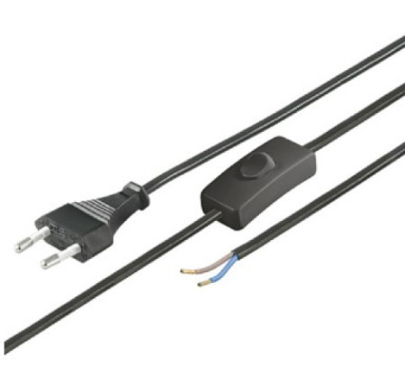 Strujni kabel sa prekidačem 1,5m N2K-BK/VDE - Img 1