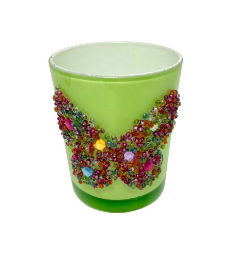 Svećnjak čaša sa perlicama ( 21364_2 ) - Img 1
