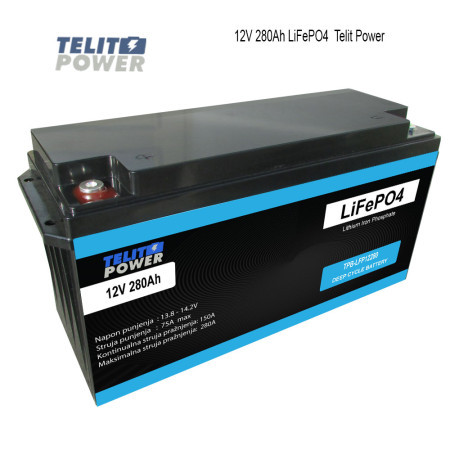TelitPower 12V 280Ah TPB-LFP12280 LiFePO4 akumulator ( P-1823 )