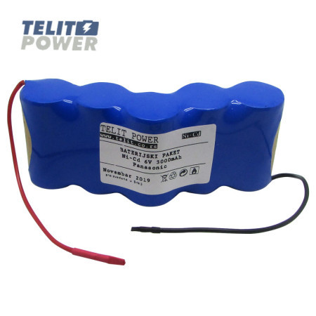 TelitPower baterija NiCd 6V 3000mAh Panasonic za Laser Theis TPL 50 HV ( P-1287 )