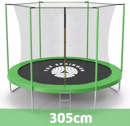 Top Springen 305cm Trambolina sa unutrašnjom mrežom i merdevinama - zelena ( TOP305ING )