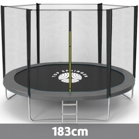 Top Springen Trambolina 183cm sa merdevinama Siva ( SPR183OSS )