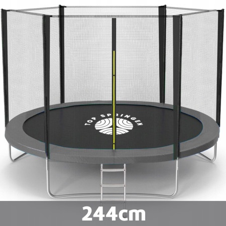 Top Springen Trambolina 244cm sa merdevinama Siva ( SPR244OSS )