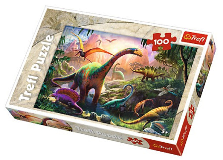 Tref line puzzle 100 dinosaurs land ( T16277 )