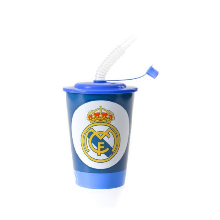 Tubule, čaša sa cevčicom, plastična, Real Madrid CF, 450ml ( 305826 ) - Img 1