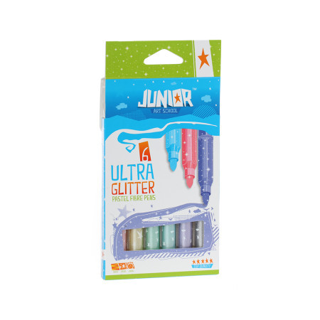 Ultra Glitter, flomasteri sa šljokicama, pastelna, 6K ( 130331 ) - Img 1