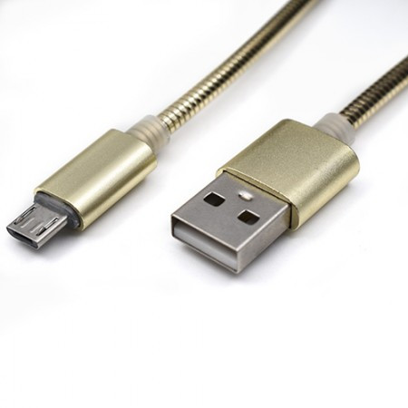 USB metalni kabl mikro 1m MAB-K010 gold ( 101-34 ) - Img 1