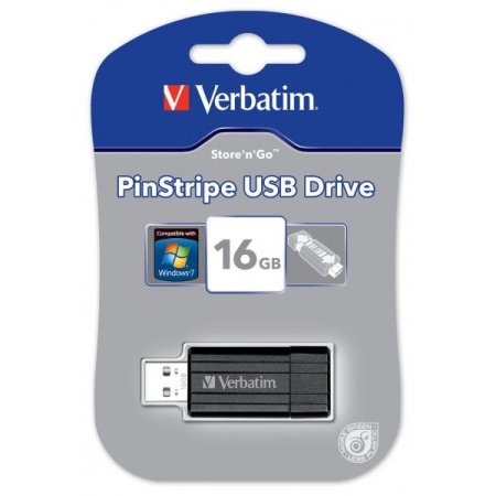 Verbatim 16GB PinStripe USB Drive (49063)