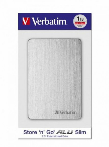 Verbatim Alu Slim HDD 1TB Silv (53663) - Img 1