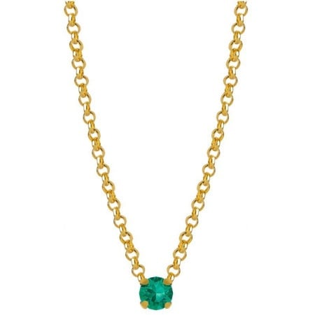 Victoria cruz celina emerald gold ogrlica sa swarovski kristalom ( a3871-20dg )-1