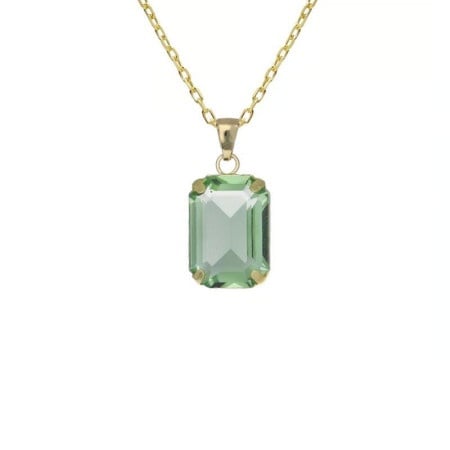 Victoria Cruz helena peridot gold ogrlica sa swarovski kristalima ( a4335-14dg )-1