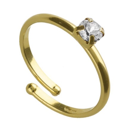 Victoria cruz well-loved crystal gold prsten sa swarovski kristalom ( a4423-07da )