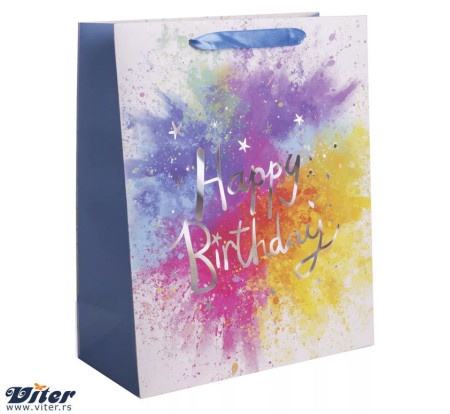 Viter kesa happy birthday in spilled paint xl ( 370329 )-1