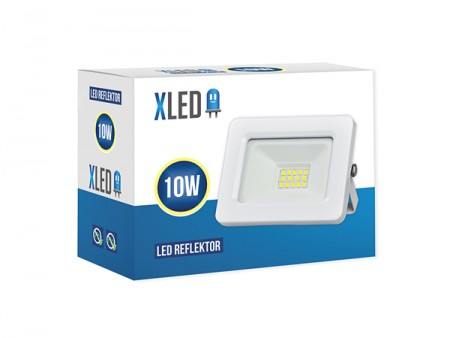 XLed led reflektor 10W, 6500K, 800Lm IP 65, AC220-240V beli ( Xled 10w white )