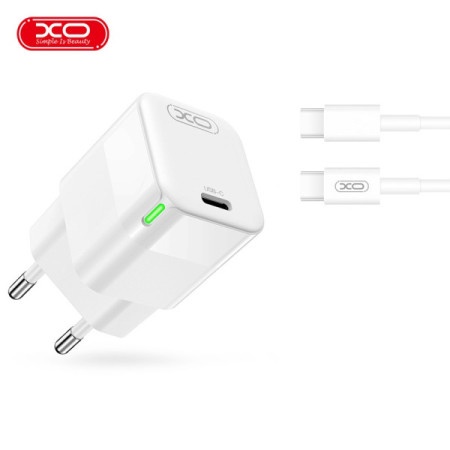 XO kućni punjač od 30W 1x USB-C + cable USB-C - USB-C ( GSM170019 )