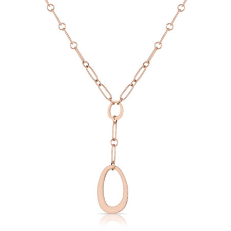 Ženska freelook roze zlatna ogrlica od hirurškog Čelika ( frj.3.6019.4 ) - Img 1
