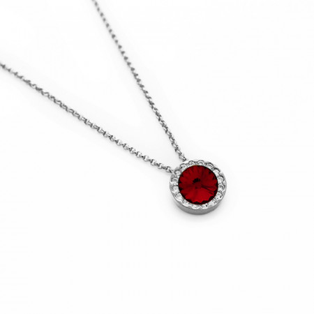 Ženska victoria cruz premium light siam ogrlica sa swarovski crvenim kristalom ( a2123-11g ) - Img 1