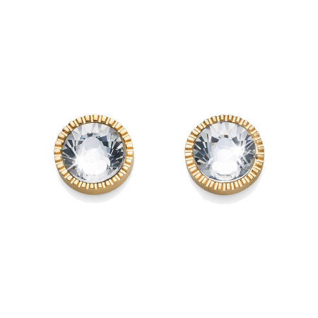Ženske oliver weber joy gold crystal mindjuše sa swarovski belim kristalom ( 22786g ) - Img 1