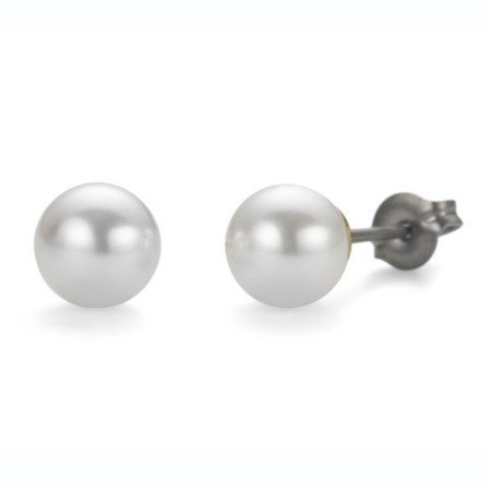 Ženske oliver weber sensitive pearl round midi white mindjuše sa swarovski perlama ( s24014.650 )
