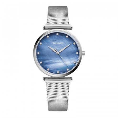 Ženski adriatica milano swarovski plavi srebrni modni ručni sat sa srebrnim pancir kaišem ( a3712.514bq ) - Img 1