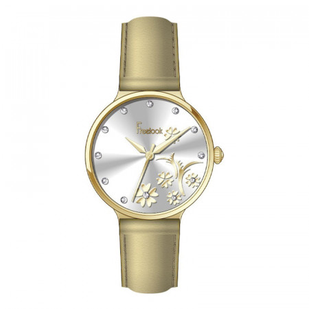 Ženski freelook eiffel zlatni elegantni ručni sat sa zlatnim kožnim kaišem ( f.1.1108.05 ) - Img 1
