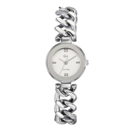 Ženski girl only cercle srebrni modni ručni sat sa pletenim srebrnim metalnim kaišem ( 695015 ) - Img 1