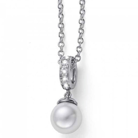 Ženski oliver weber alegra simple crystal lančić sa swarovski belom perlom i kristalima ( 12126 )