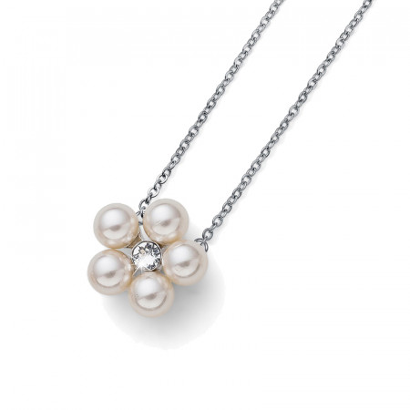 Ženski oliver weber flower pearl crystal lančić sa belim swarovski perla priveskom ( 11947 ) - Img 1
