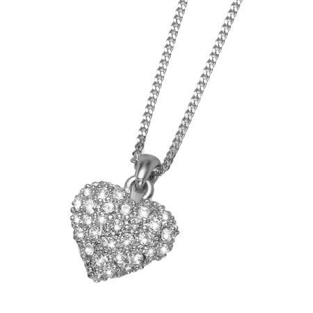 Ženski oliver weber full heart crystal lančić sa belim swarovski kristalom ( 11024 )