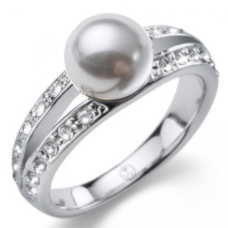 Ženski oliver weber pearl play crystal prsten sa swarovski perlom l ( 41156l )