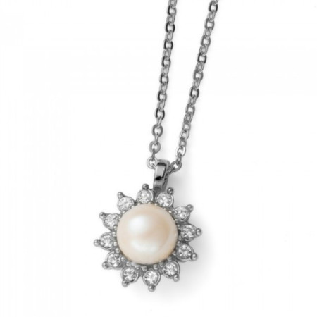 Ženski oliver weber rush pearl lančić sa swarovski kristalima i perlom ( 12265r )