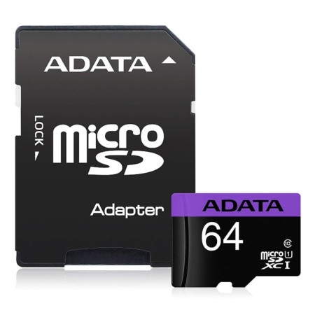 A-Data micro sdxc64gbuhs-i class10-retail w/1 adapter ( 068993 )