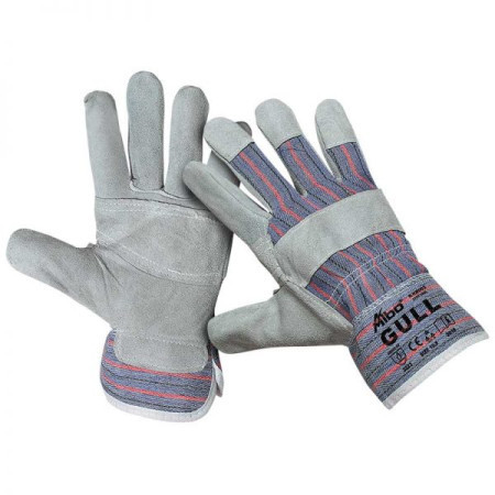 Albo Gull bl zaštitne kombinovane rukavice, koža/tekstil, sive boje ( 1010480075301999 ) - Img 1