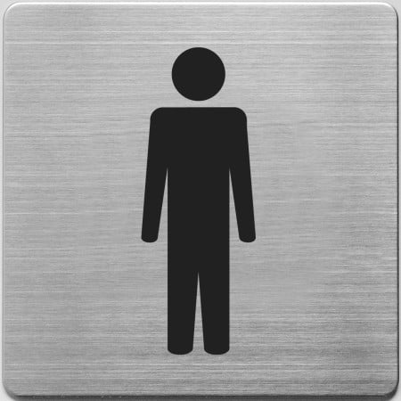 Alco aluminijumski piktogram samolepljivi - muški toalet ( 02HP02 )