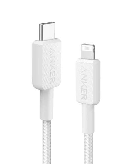 Anker 322 usb-c to lightning (cable 3ft) white