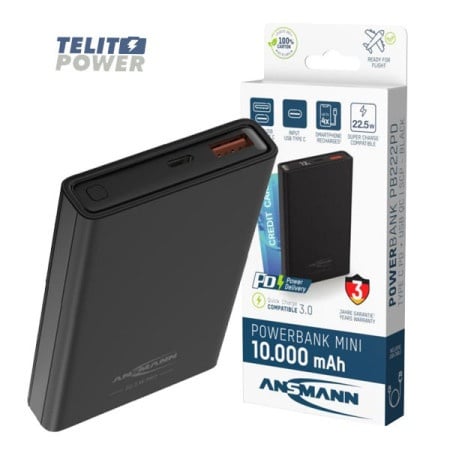 Ansmann pb222pd  powerbank 10000mah crni  ( 4676 )-1