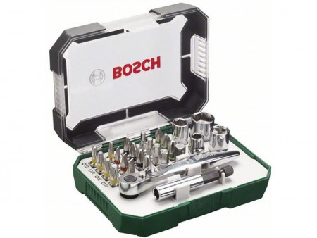 Bosch 26-delni set bitova odvrtača i čegrtaljki ( 2607017322 ) - Img 1