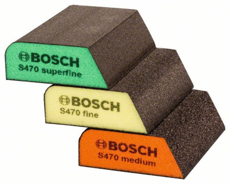 Bosch 3-delni set sunđera za brušenje 69 x 97 x 26 mm, M, F, SF ( 2608621252 )