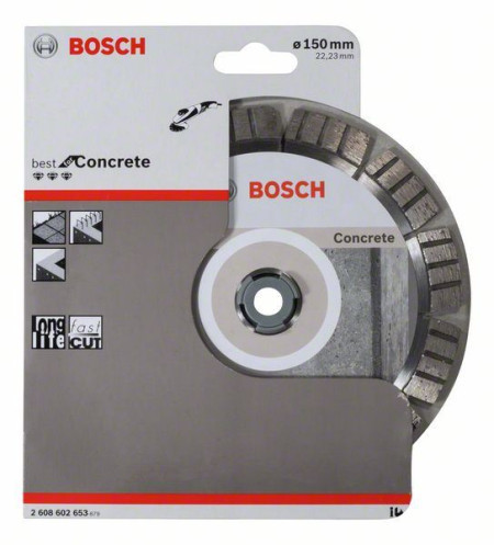 Bosch dijamantska rezna ploča best for concrete 150 x 22,23 x 2,4 x 12 mm ( 2608602653 )
