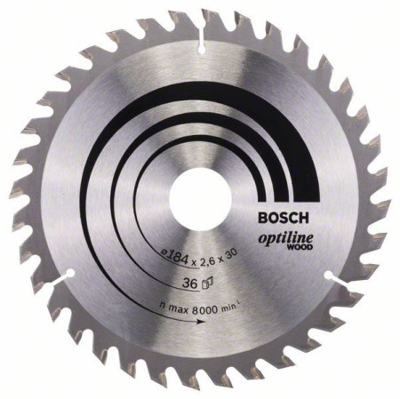 Bosch list kružne testere optiline wood 184 x 30 x 2,6 mm, 36 184 x 30 x 2,6 mm, 36 ( 2608640611 )