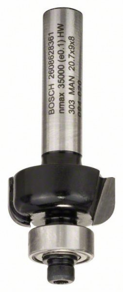 Bosch profilno glodalo E 8 mm, R1 4 mm, D 20,7 mm, L 9 mm, G 53 mm ( 2608628361 )