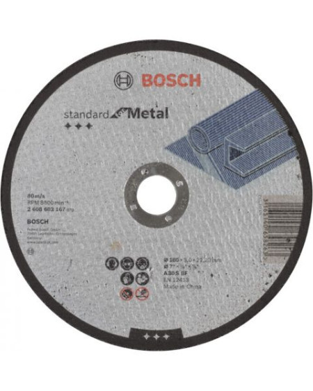 Bosch rezna ploča ravna standard for metal A 30 S BF, 180 mm, 22,23 mm, 3,0 mm ( 2608603167 )