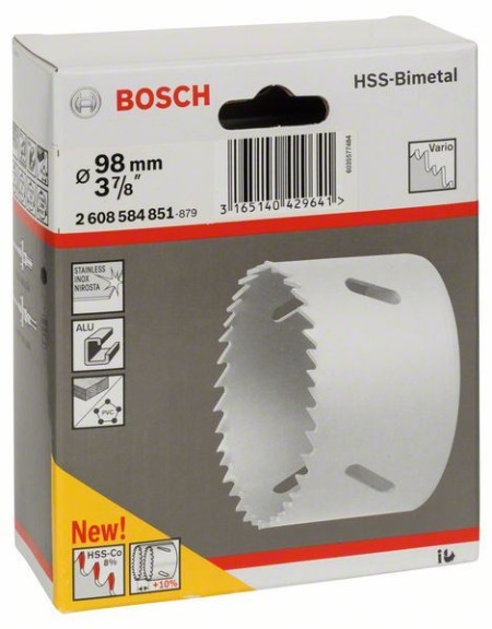 Bosch testera za otvore HSS-bimetal za standardne adaptere 98 mm, 3 7/8" ( 2608584851 )