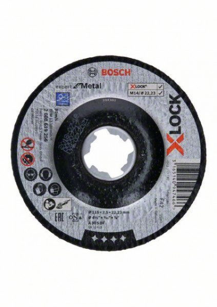 Bosch X-Lcok expert for metal 115x2,5x22,23 za uvučeno sečenje A 30 S BF, 115 mm, 2,5 mm ( 2608619256 )