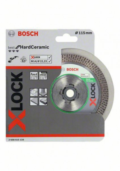 Bosch X-Lock best for hard ceramic dijamantska rezna ploča 115x22,23x1,4x10 115x22,23x1.6x10 mm ( 2608615134 )