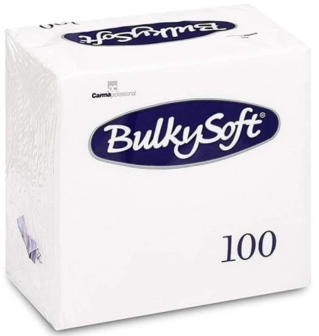 BulkySoft salveta bela 24x24cm 100/1 2sl (20 pak) ( 153-C32196E10 )