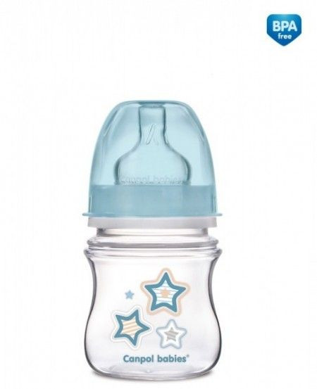 Canpol baby flašica široki vrat,antikolik 35/216 easy start blue- newborn baby 120ml ( 35/216BLUE )