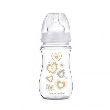 Canpol baby flašica široki vrat antikolik 35/217 Eeasy start - newborn baby 240ml beige ( 35/217_bei )