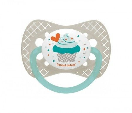 Canpol varalica silicon symmertrical 6-18m 23/283 Cupcake - grey ( 23/283_grey ) - Img 1