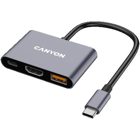 Canyon hub DS-4 3in1 USB-C Grey ( CNS-TDS4 )